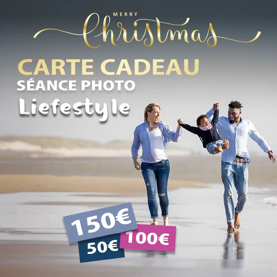 Carte cadeau joyeux noël shooting photo lifestyle