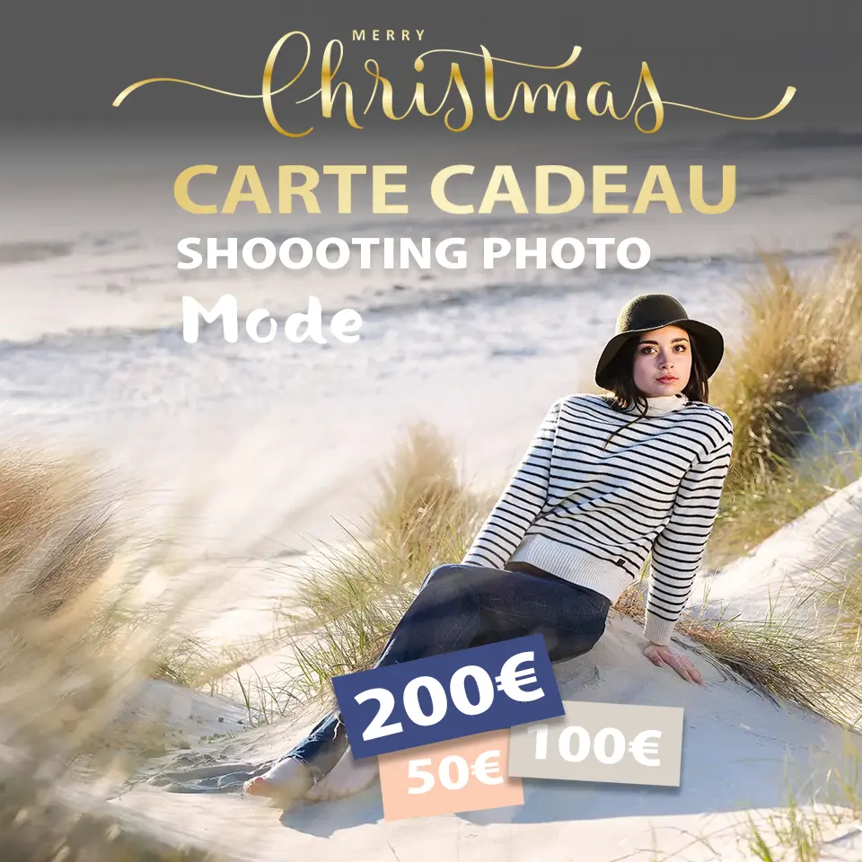 Carte cadeau joyeux noël shooting photo lifestyle